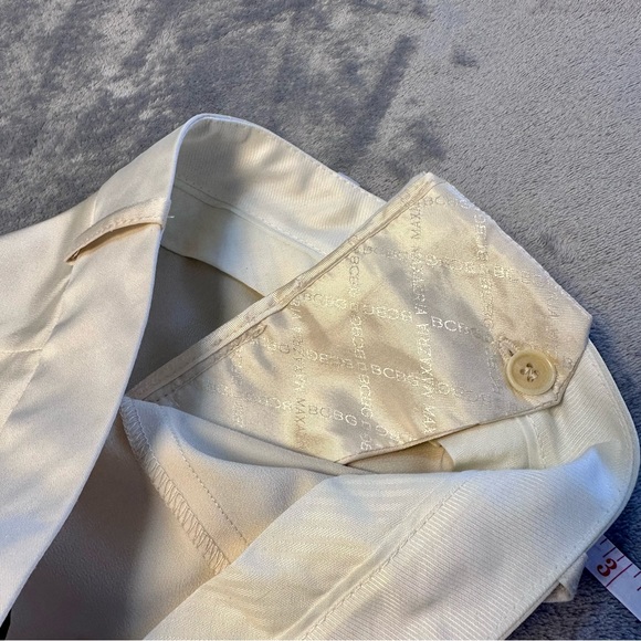 BCBGMAXAZRIA Women’s Acetate Satin Pleated Wide Leg Exclusive Of Trim Pants - Picture 6 of 9